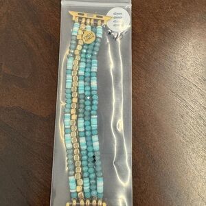 Kinsley Armelle Blue and Gold Bracelet Set for Apple Watch